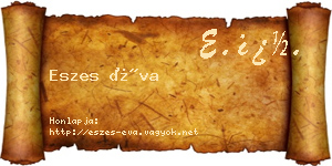 Eszes Éva névjegykártya